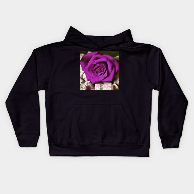 PINK ROSE Kids Hoodie by SILVA_CAPITANA